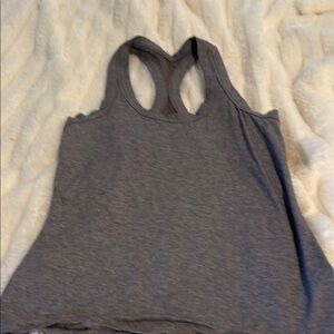 Athleta Gray Racerback Tank Top with Scoop Neck